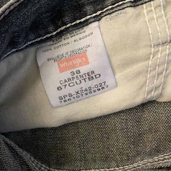 Wrangler Shorts Dark blue Jorts Carpenter Cargo Pockets Baggy Y2k Size 38 - Picture 5 of 9